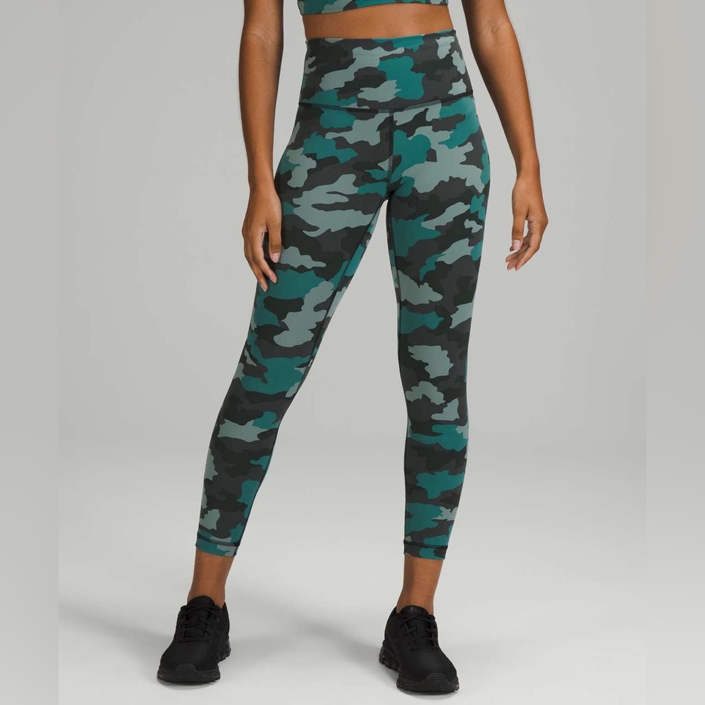 Lululemon (NWT) Wunder Under High rise 25” - Heritage 365 camo teal multi